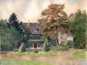 Kannenberg, Kreis Saatzig, Pommern – Casa Senhorial - 1945 (pintura)