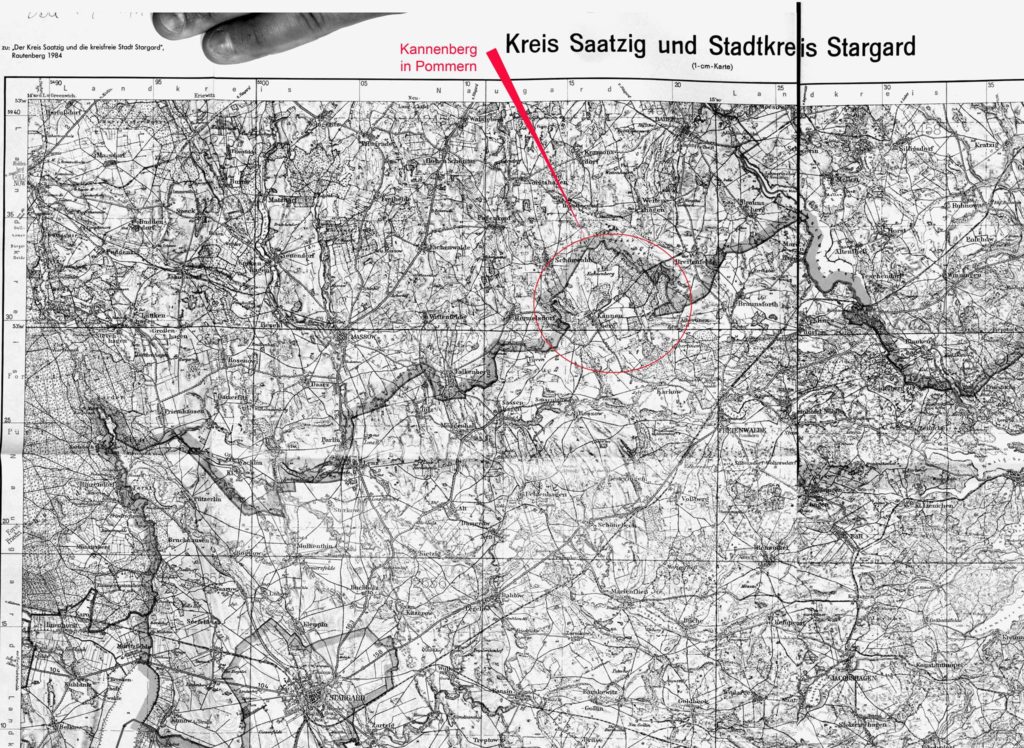 Kannenberg / Kania (mapa antigo)